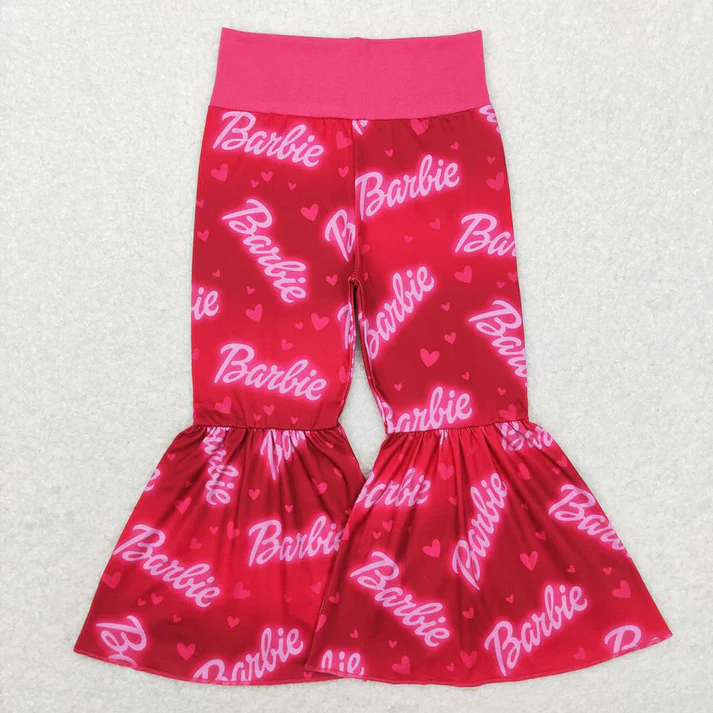 RTS NO MOQ Sibling Baby Girls Trousers Doll Flare Bell Bottom Pants