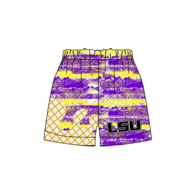 4.25 Preorder(moq 5) Baby Boys Team LSU Sports Shorts