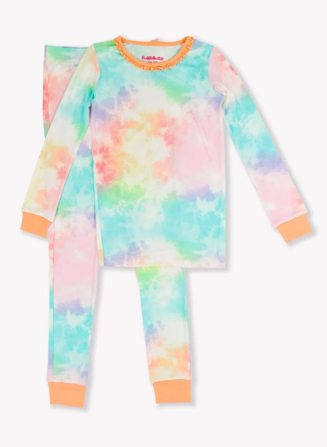 5.9 MOQ 5 Baby Boys Tie Dye Long Sleeve Pajama Set