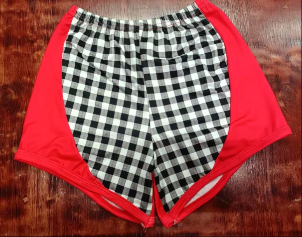 5.12 Preorder moq 5 Baby Girls Red Black Plaid Shorts Bottoms