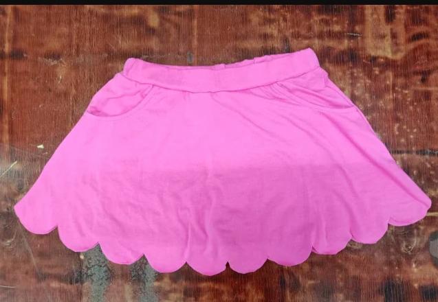 5.12 Preorder moq 5 Baby Girls Pink Pockets Ruffle Shorts Skirts Bottoms
