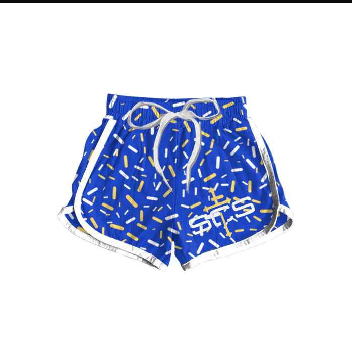 5.13 Preorder(moq 5) Baby Girls Team Blue SCS Sports Shorts