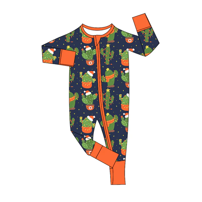 5.22 Preorder (moq 5)Baby Boys Long Sleeves Hats Cactus Zipper Rompers