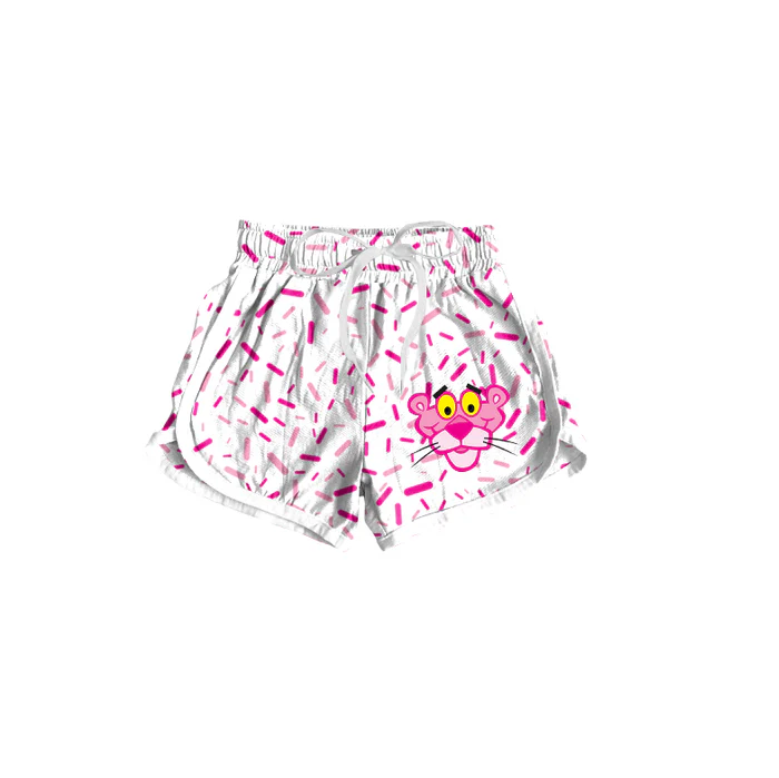 6.3 Preorder(moq 5) Baby Girls Pink Tiger Sprinkles Sports Shorts