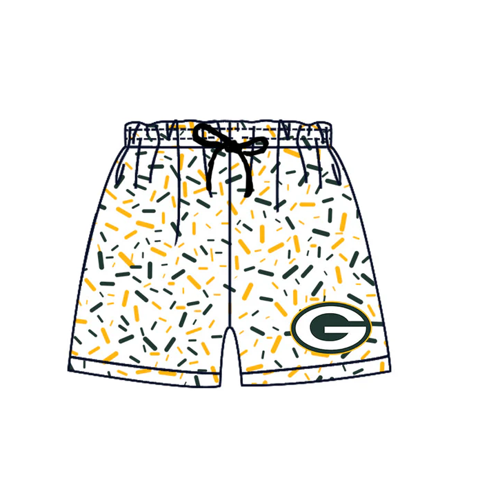 6.14 Preorder (moq 5)Baby Boys Dark Green G Drip Team Shorts Bottoms