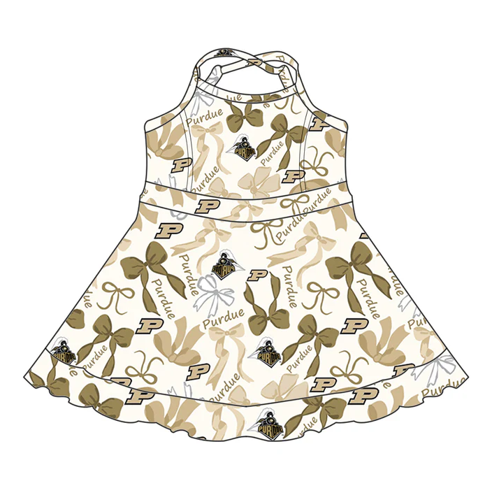 6.17 Preorder (moq 5)Baby Girls Strap Olive P Bows Plaid Ruffle Short Team Knee Length Dresses