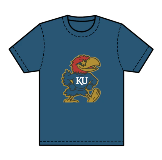 7.24 preorder(moq 5) Baby Boys Blue Short Sleeves Eagles KU Team Tee Shirts Tops