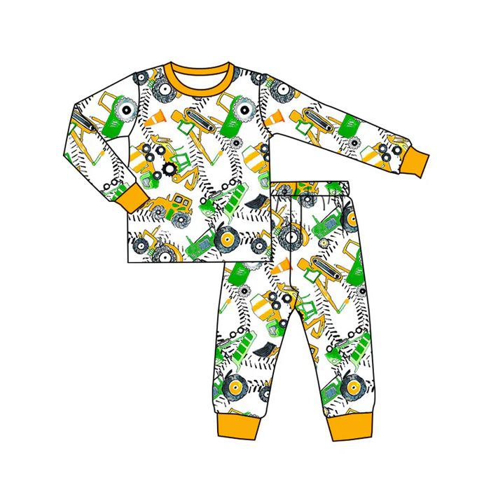 8.15 Baby Boys Construction Pajamas Clothing Sets preorder(moq 5)