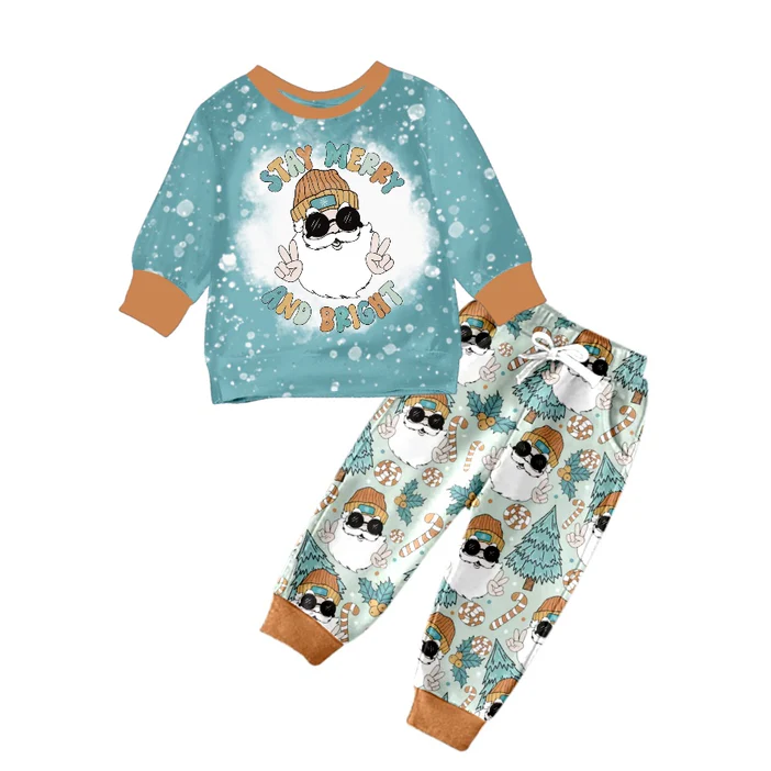 8.16 Baby Boys Merry Christmas Pants Clothing Sets preorder(moq 5)