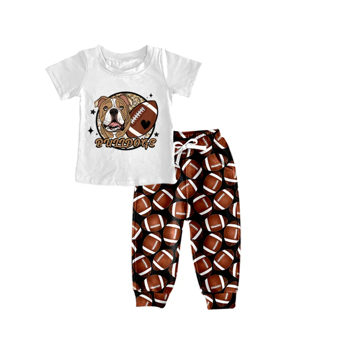 8.16 Baby Boys Football Team Dog Pants Clothing Sets preorder(moq 5)