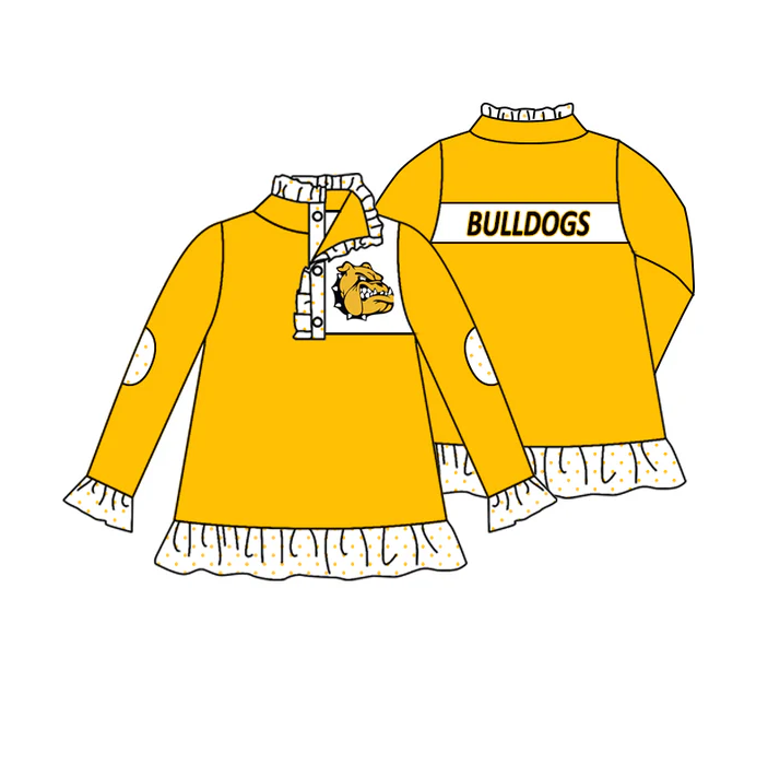 8.18 Baby Girls Team 6 Buttons Shirts Pullovers preorder(moq 5)