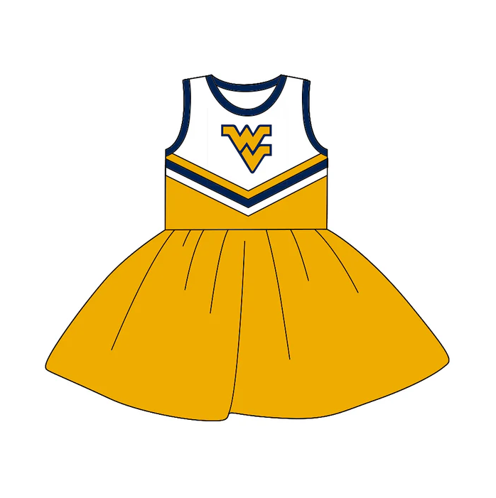 8.19 Baby Girls Team Sleeveless 9 A-Line Dresses preorder(moq 5)