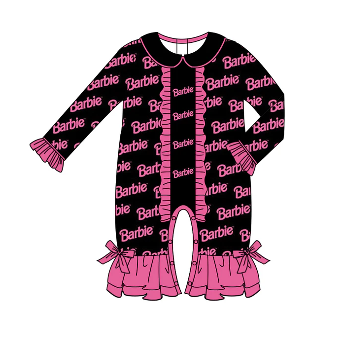 8.21 Baby Kids Infant Pink Doll Ruffle Rompers preorder(moq 5)