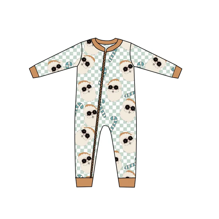 8.21 Baby Boys Santa Christmas Zip Rompers preorder(moq 5)