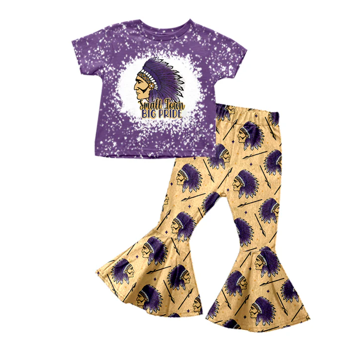 8.23 Baby Girls Small Town Tee Top Bell Pants Clothes Sets preorder(moq 5)