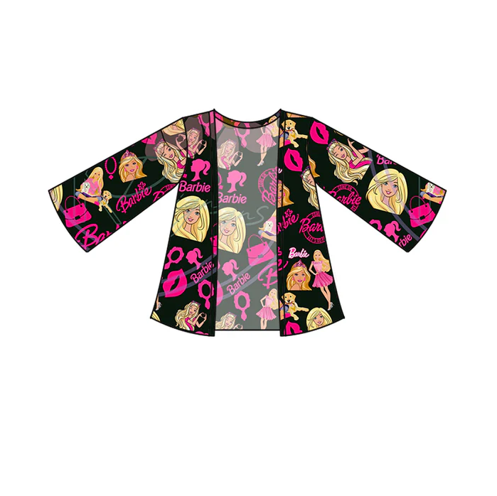 8.26 Baby Girls Black Doll Milk Silk Fabric Cardigan Tops preorder(moq 5)