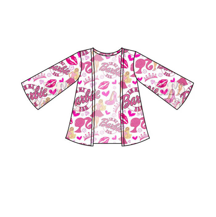 8.26 Baby Girls Black Doll Milk Silk Fabric Cardigan Tops preorder(moq 5)