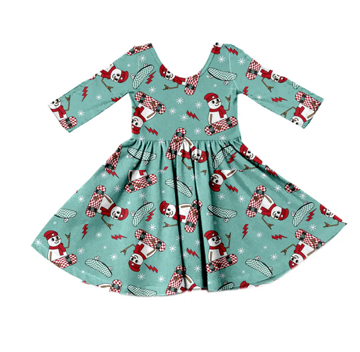 8.28 Baby Girls Cartoon Dogs Butterfly knee length Dresses preorder(moq 5)