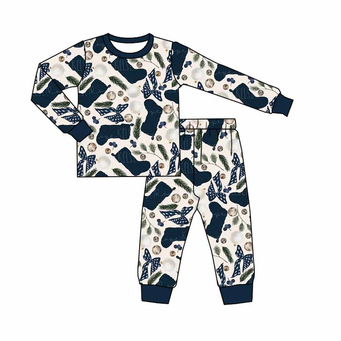 8.29 Baby Boys Christmas Socks Top Jammies Pajamas Sets preorder(moq 5)