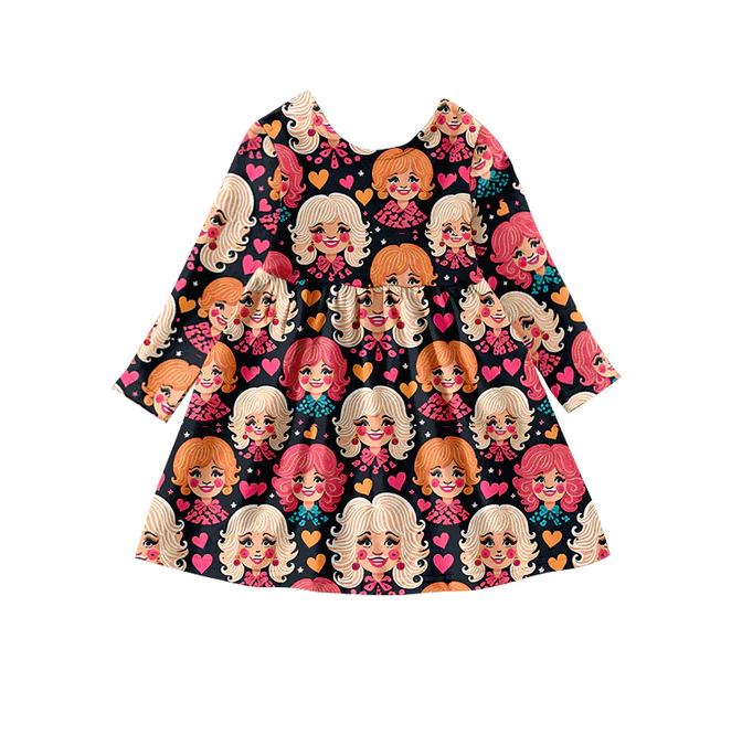 9.10 Baby Girls Character Knee Length Dresses preorder(moq 5)
