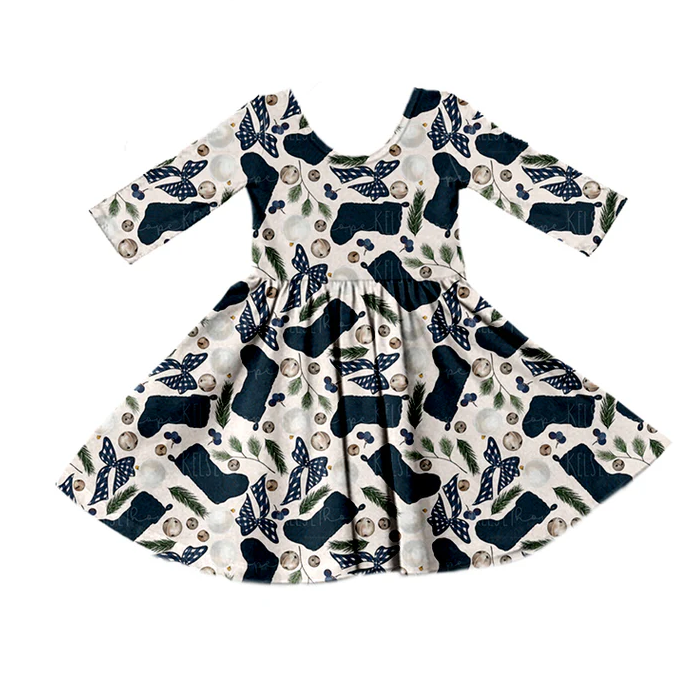 9.10 Baby Girls Christmas Socks Knee Length Dresses preorder(moq 5)