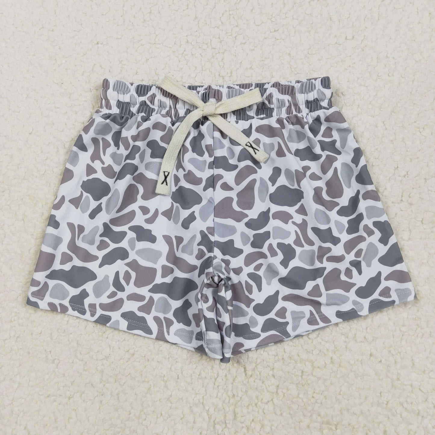 USA Shop RTS Baby Boys Southern Grey Camo Trunks Swimsuit Summer Shorts