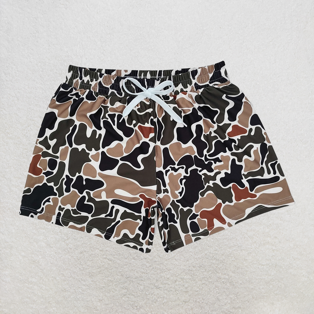 RTS NO MOQ Kids Boys Summer Shorts S0479 Duck Brown Camouflage Trunks Bottoms Swimsuits