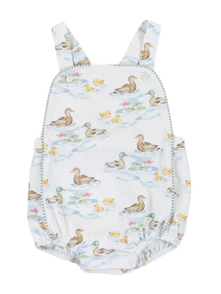 4.7 SR3029 Baby Boys Strap Ducks Bubble Rompers Pre order