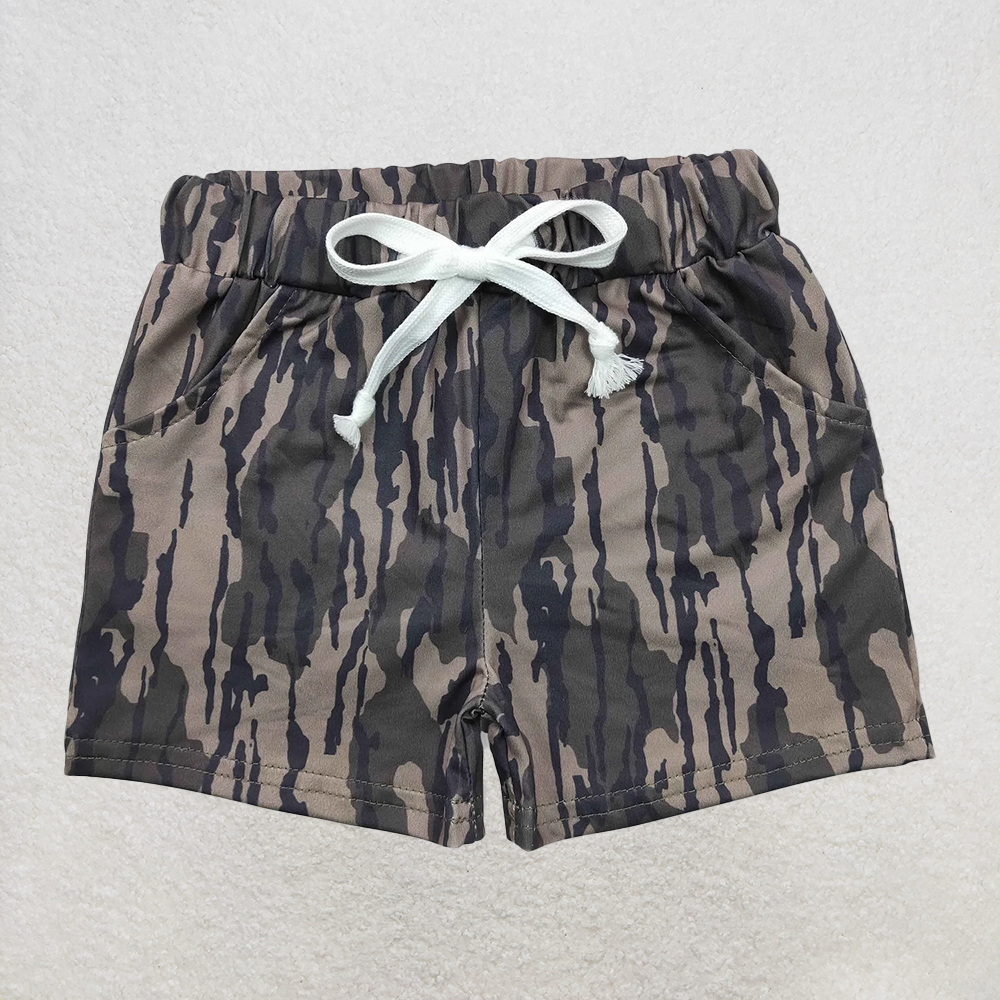 RTS NO MOQ Baby Boys Summer pants SS0201 Camo Branches Pockets Bottom Shorts