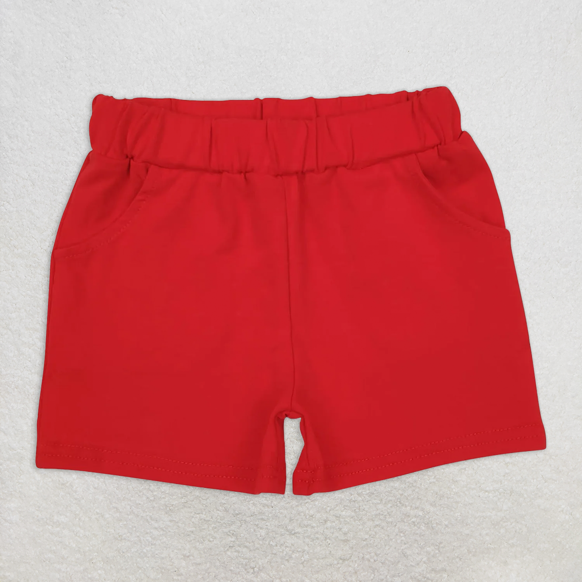 RTS NO MOQ Baby Boys Summer pants SS0270 Red Cotton Pockets Shorts Bottoms
