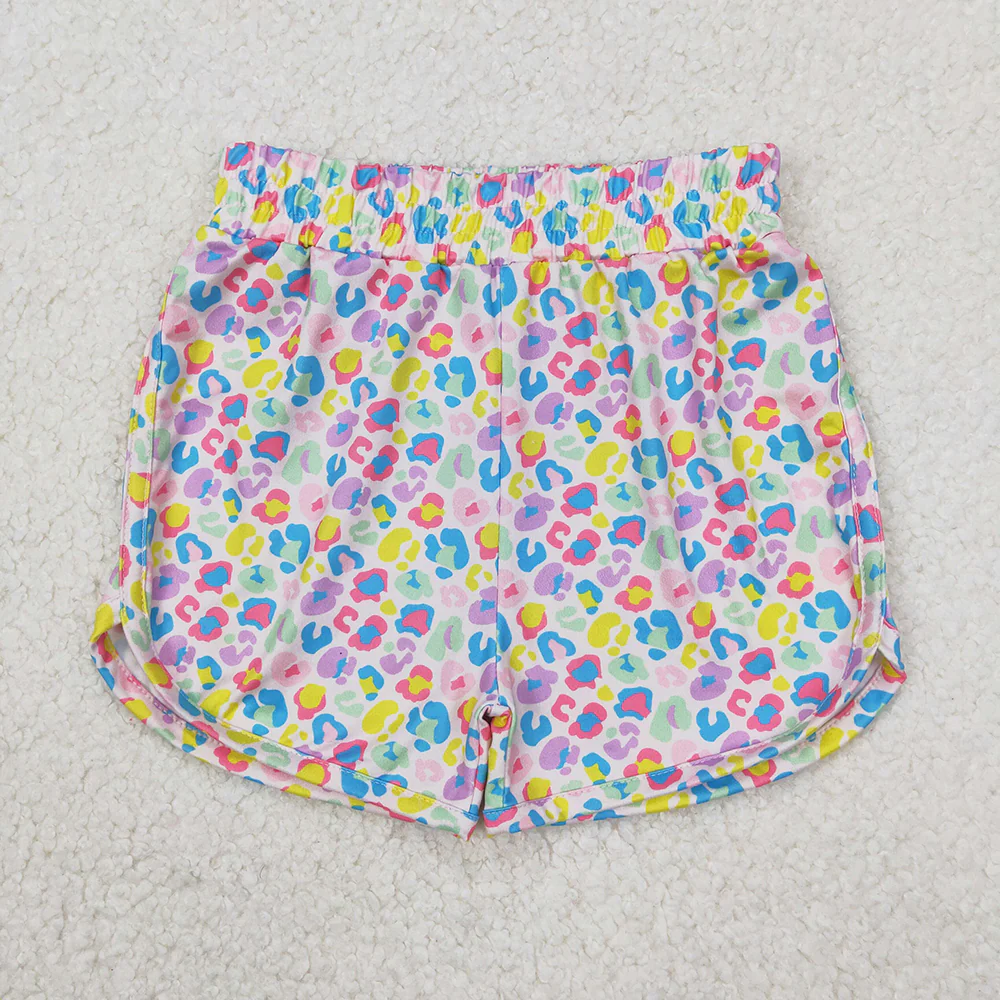 RTS NO MOQ Summer Sibling Baby Girls 4 Colors Sport Shorts Bottoms