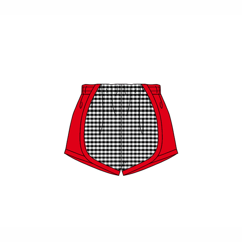 4.14 SS0493 Baby Girls Red Black Plaid Shorts Bottoms Pre order