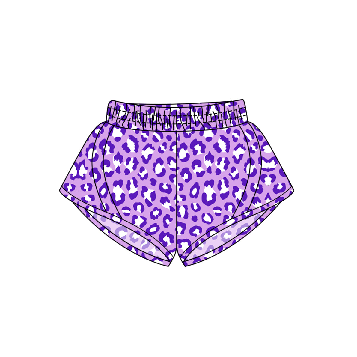 4.14 SS0501 Baby Girls Purple Leopard Yoga Shorts Bottoms Pre order