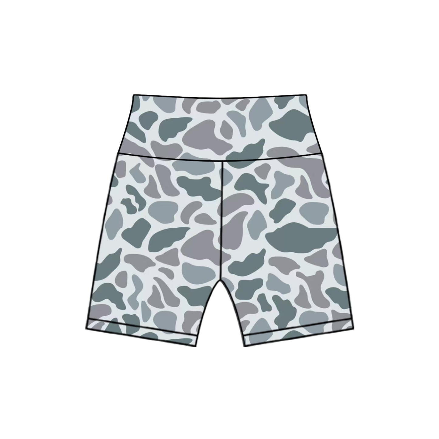 4.2 SS0543 High waist grey camo girls summer shorts pre order
