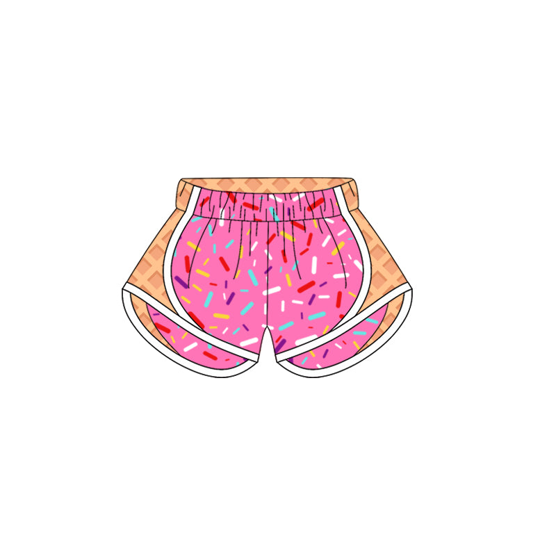 3.29 SS0570 Baby Girls Pink Ice-cream Drip Yoga Shorts Bottoms Pre order