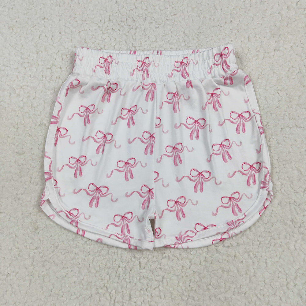 6.28 RTS NO MOQ Baby Girls Summer Pants SS0608 Pink Bows Summer Shorts Bottoms