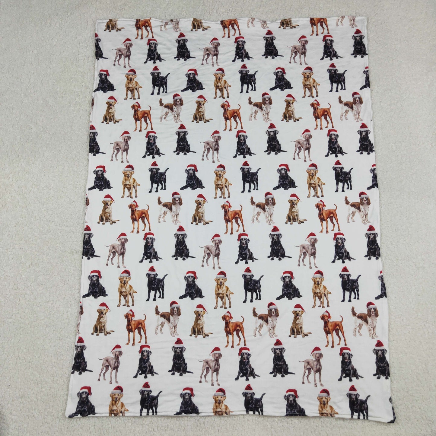 RTS Baby Toddler Kids Christmas Dogs Minky Blanket