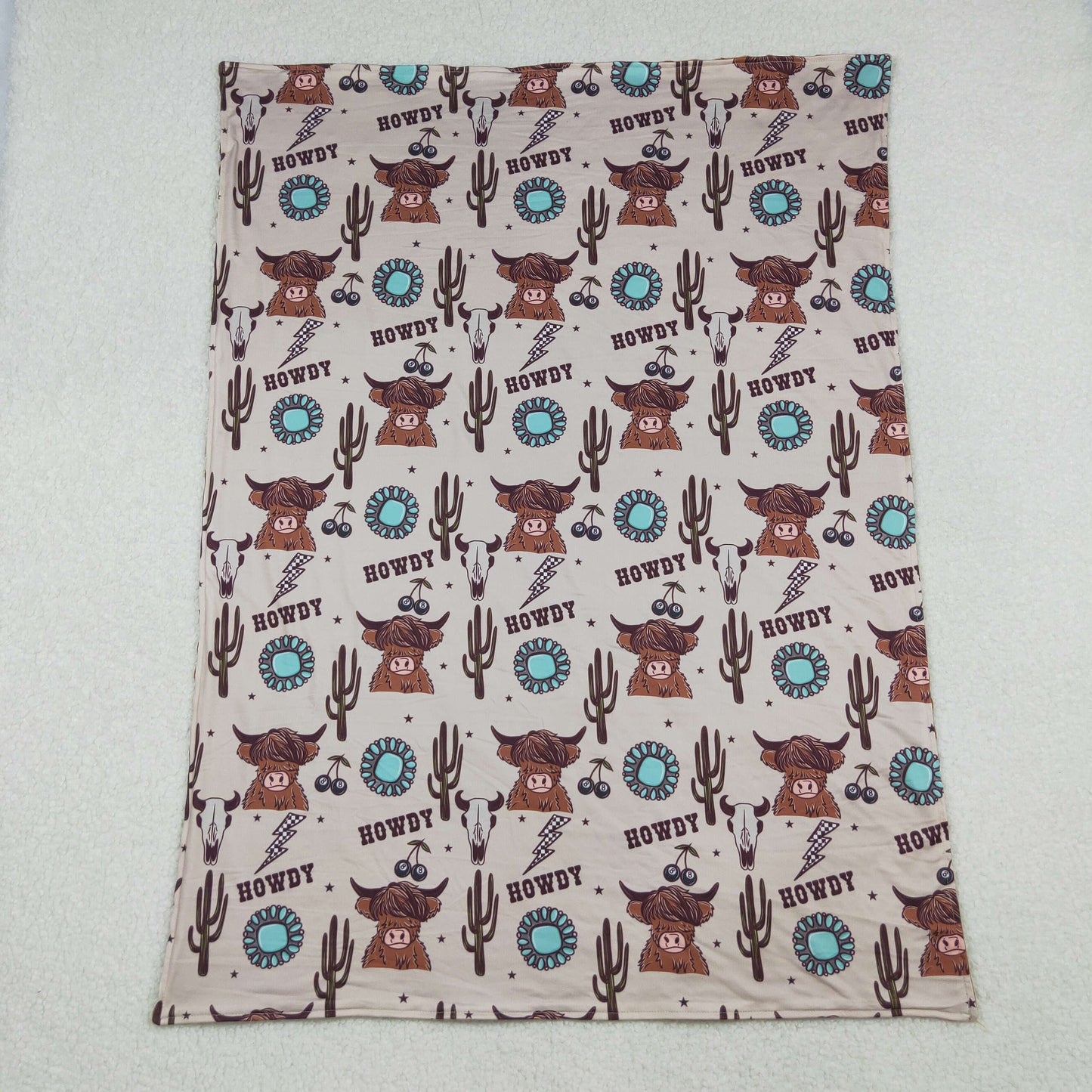RTS Baby Boys Toddler Kids Western Cow Print Blanket