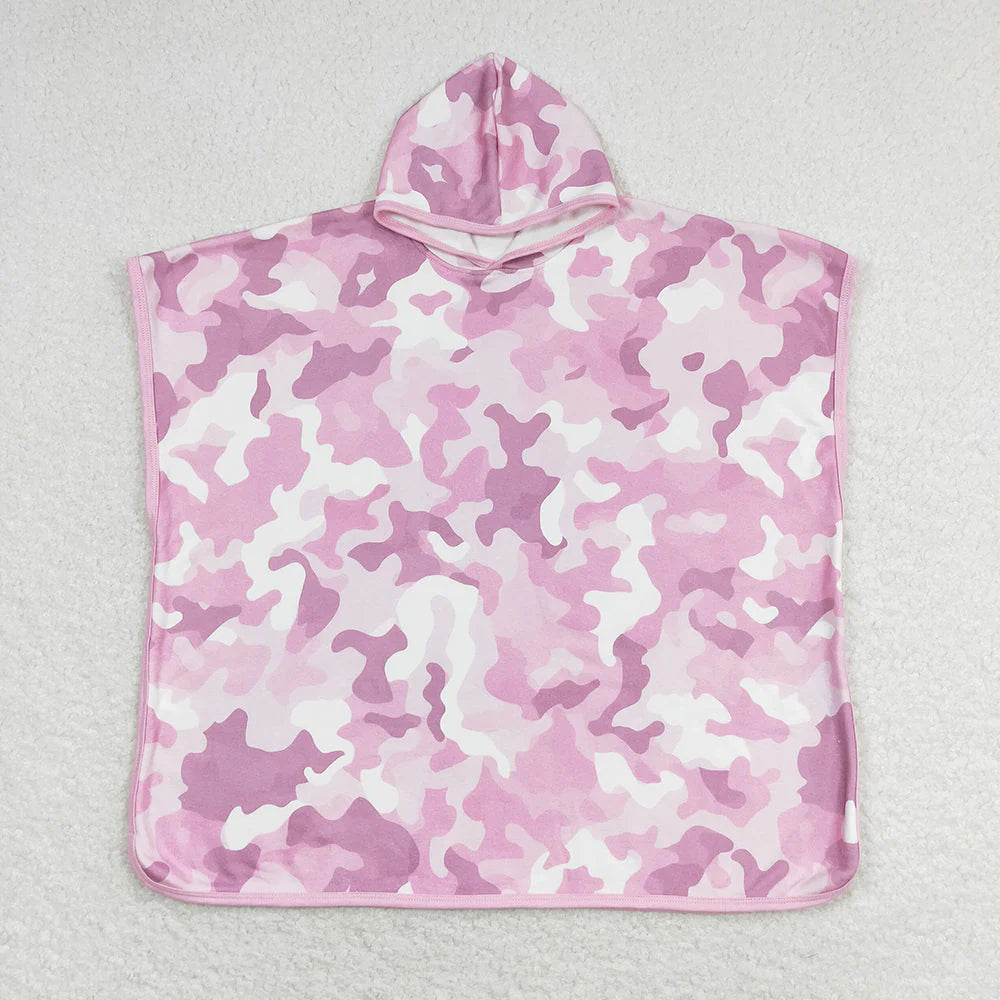 RTS Baby Girl Pink Camo Terry Swim Towel Cover Ups
