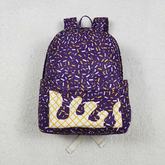 RTS Baby Kids Purple Team Drip Zipper Backpack School Bag