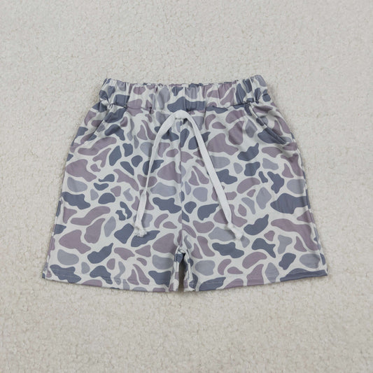 RTS Baby Boy Kids Grey Camo Pockets Summer Shorts Bottom