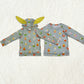 5.24 RTS NO MOQ Sibling Baby Boys Long Sleeve Easter Green Rabbits Eggs Long Sleeve Tops