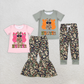 RTS NO MOQ Summer Sibling  Baby Girls Boys Easter Rabbit Hunter Shirts Tops Camo Pants Sibling Clothes Sets