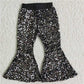 Baby Girls Sequin Bell Bottom Flare Pants (1-9 color)