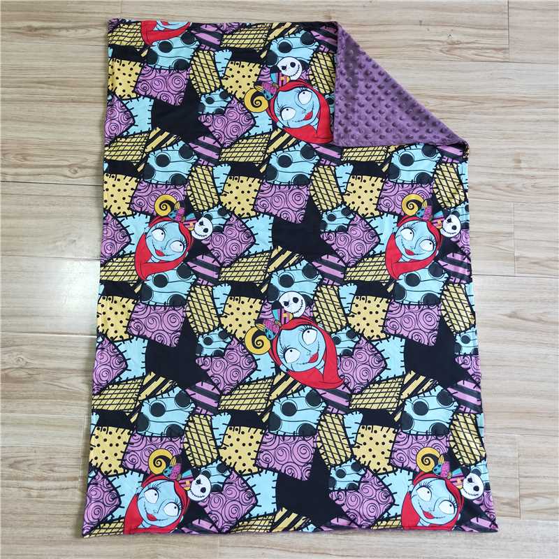 RTS NO MOQ Baby Kids Carpet BL0025 Purple Patchwork Halloween Blankets