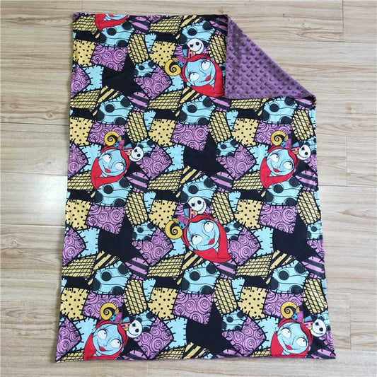 RTS NO MOQ Baby Kids Carpet BL0025 Purple Patchwork Halloween Blankets