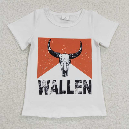 7.24 RTS NO MOQ Summer Baby Girls Short Sleeve GT0146 Western Cows Short Sleeve Tee Shirts Tops