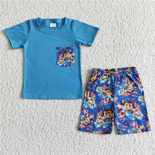 8.12 RTS NO MOQ Baby Boys kids Summer Sets BSSO0059 Short sleeve pocket shorts sets