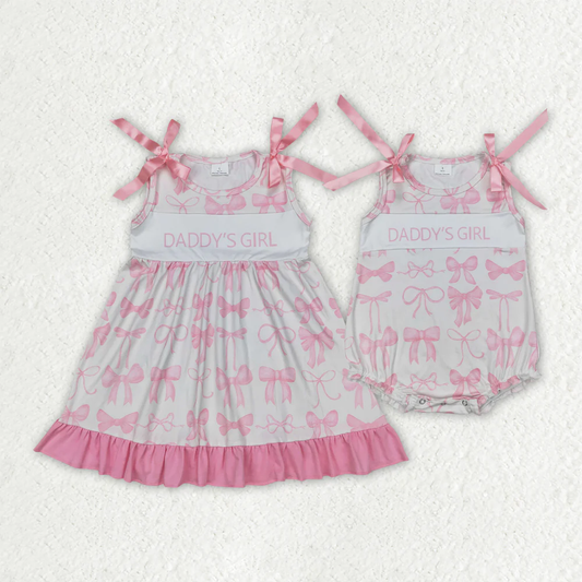 RTS NO MOQ Summer Sibling Baby Girls Sleeveless Floral Ruffle Tunic Shorts Clothes Sets