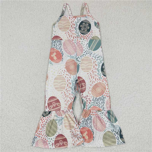6.25 RTS NO MOQ Summer Baby Girls Bodysuit SR0205 Easter Eggs Strap Jumpsuits